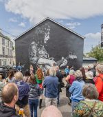 Rory Gallagher International Tribute Festival - Crowds at the Rory Gallagher Mural in Ballyshannon, Co. Donegal