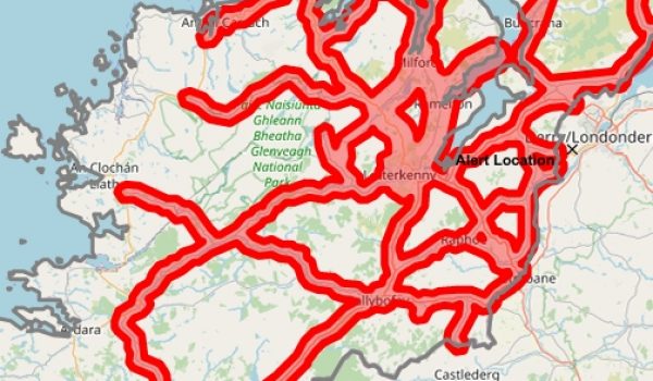 Donegal gritting routes 1 2 3 4 5 6 7 8 9 12 13 14 15 16 17 18  19 LT BT