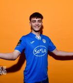 14 February 2023; Shane McMonigle poses for a portrait during a Finn Harps squad portrait session at Letterkenny Community Centre in Letterkenny, Donegal. Photo by Sam Barnes/Sportsfile