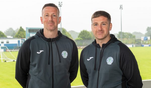 Finn Harps announce the appointments of Patrick McEleney (right) as Head Coach at Finn Harps and Shane McEleney (left) as Assistant Manager of Finn Harps, at Finn Park on 29 July 2026. Photo by Clare McCahill / Finn Harps Media