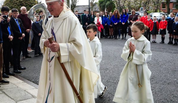Bishop of Derry Most Reverend Dónal McKeown taking part in the procession into St. Eugene’s Cathedral for Silver Anniversary of his Episcopal Ordination.  (Photo - Tom Heaney, nwpresspics)