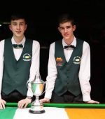 Snooker players Sean Devenney and Ronan Whyte
