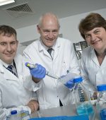 Professor Tony Bjouron pictured with Health Minister Edwin Poots and Enterprise Minister Arlene Foster at the launch of the Northern Ireland Centre for Stratified Medicine