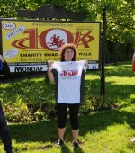 North West 10k Vice-Chairperson Nancy McNamee with Johnny Loughrey (No Barriers Foundation) and Noreen O’Donnell (Donegal Diabetes Support Group) with a colourful selection of t-shirts from past events at the Letterkenny Hospital Roundabout on Sunday. The first ever Virtual Charity North West 10k takes place next Monday 7th June. Enter online at https://www.njuko.net/nw10k2021. Photo credit: Declan Kerr