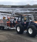 The Bundoran RNLI Lifeboat William Henry Liddington being recovered following this afternoon's callout (1)