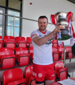 Tyrone captain Conor Grogan. 
Photo: @TyroneGAALive on Twitter