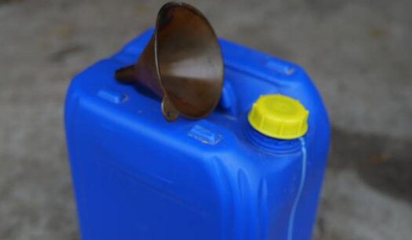 blue-plastic-container-with-funnel-2023-photo