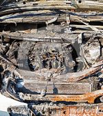 burnt out car