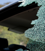 car damage smashed window