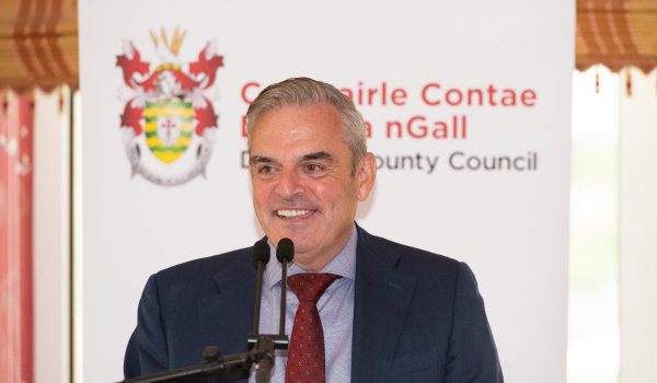 Paul McGinley at a Civic Reception hosted by Donegal County Council to Confer The Freedom of the County on Golfer, Paul McGinley in Rosapenna on Monday afternoon.  Photo Clive Wasson