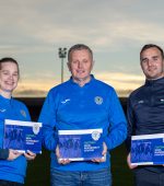 BALLYBOFEY, IRELAND - NOVEMBER 9 2024: Promo shoot for Finn Harps Membership Scheme at Finn Park in Ballybofey, Donegal. (Photo by Clare McCahill)