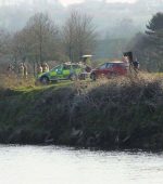Emergency services at the scene on Strabane Golf Course after the mans body was recovered